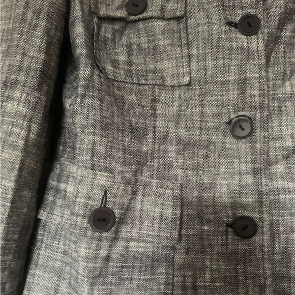 Pierre Cardin Women Blazer Jacket Linen Grey Size 10 - Picture 2 of 7